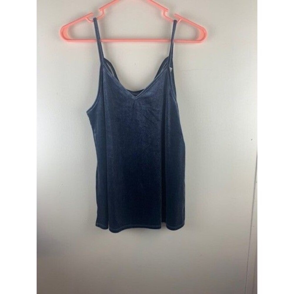 Bear Dance Size M Womens Camisole Top Blue Spaghetti Strap